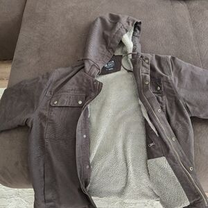 Cathartt fleece lined hooded coat